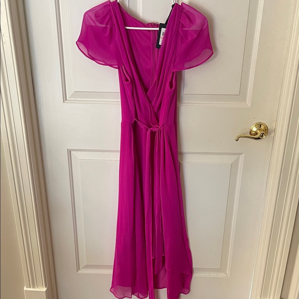 DKNY Fuchsia High Low Dress